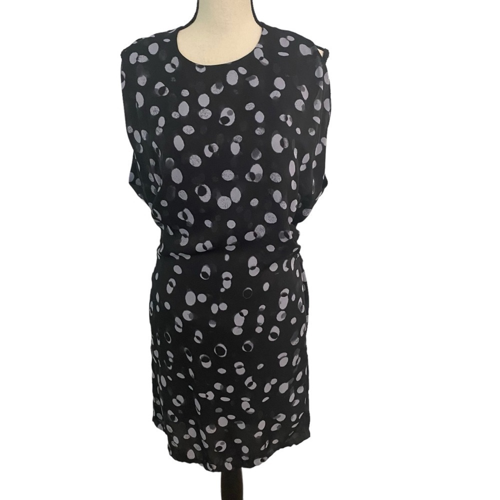 Vince Polka-dot Print Midi Dress Size Small Office